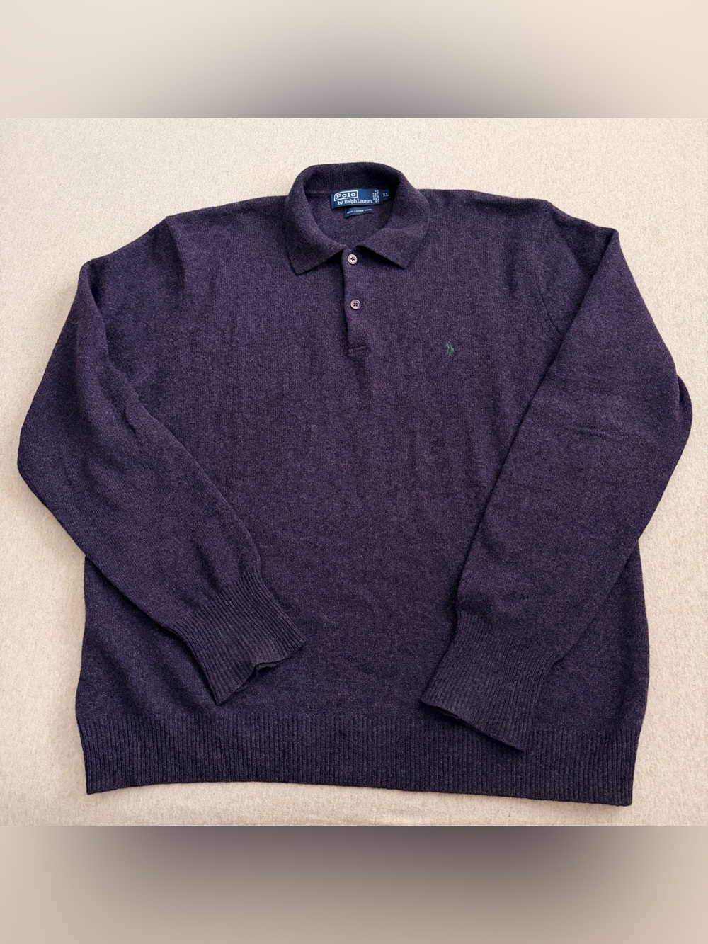 Polo Ralph Lauren lambs wool deep purple sweater